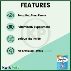 Temptations Classics Crunchy & Soft Adult Cat Treats Tempting Tuna 6.3-oz