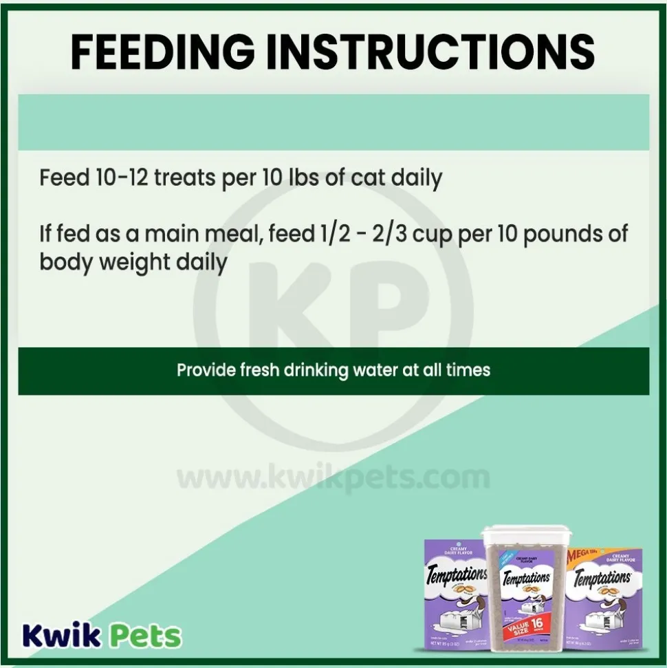 Temptations Classics Crunchy & Soft Adult Cat Treats Creamy Dairy 3-oz