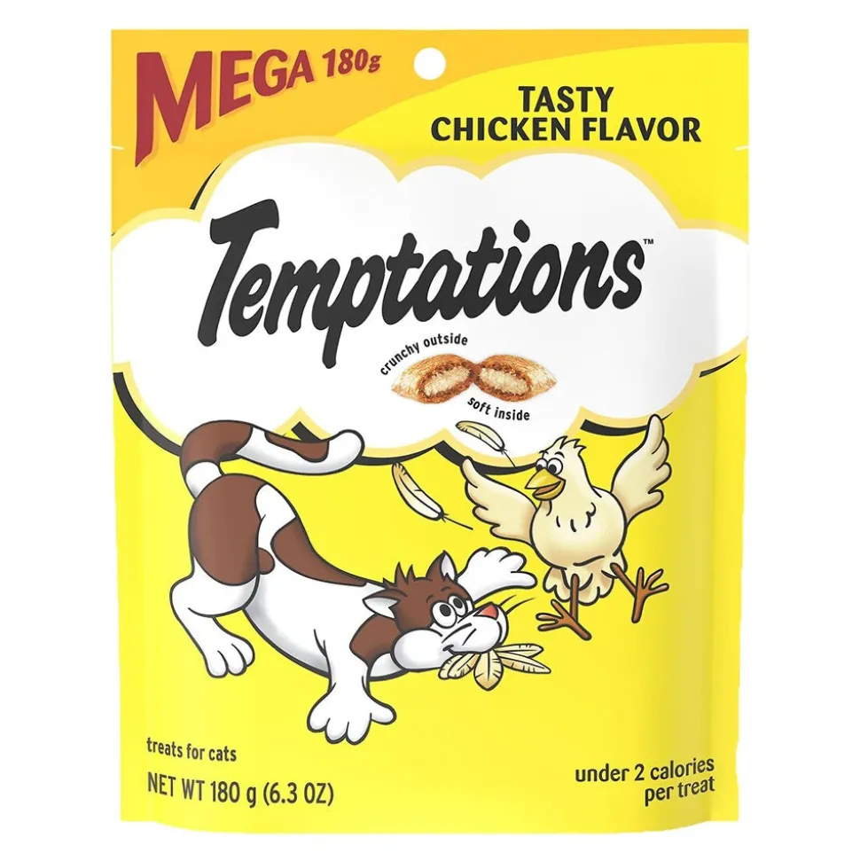 Temptations Classics Crunchy & Soft Adult Cat Treats Tasty Chicken 6.3-oz