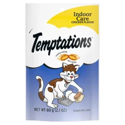 Temptations Indoor Care Crunchy & Soft Adult Cat Treats Chicken 2.1-oz