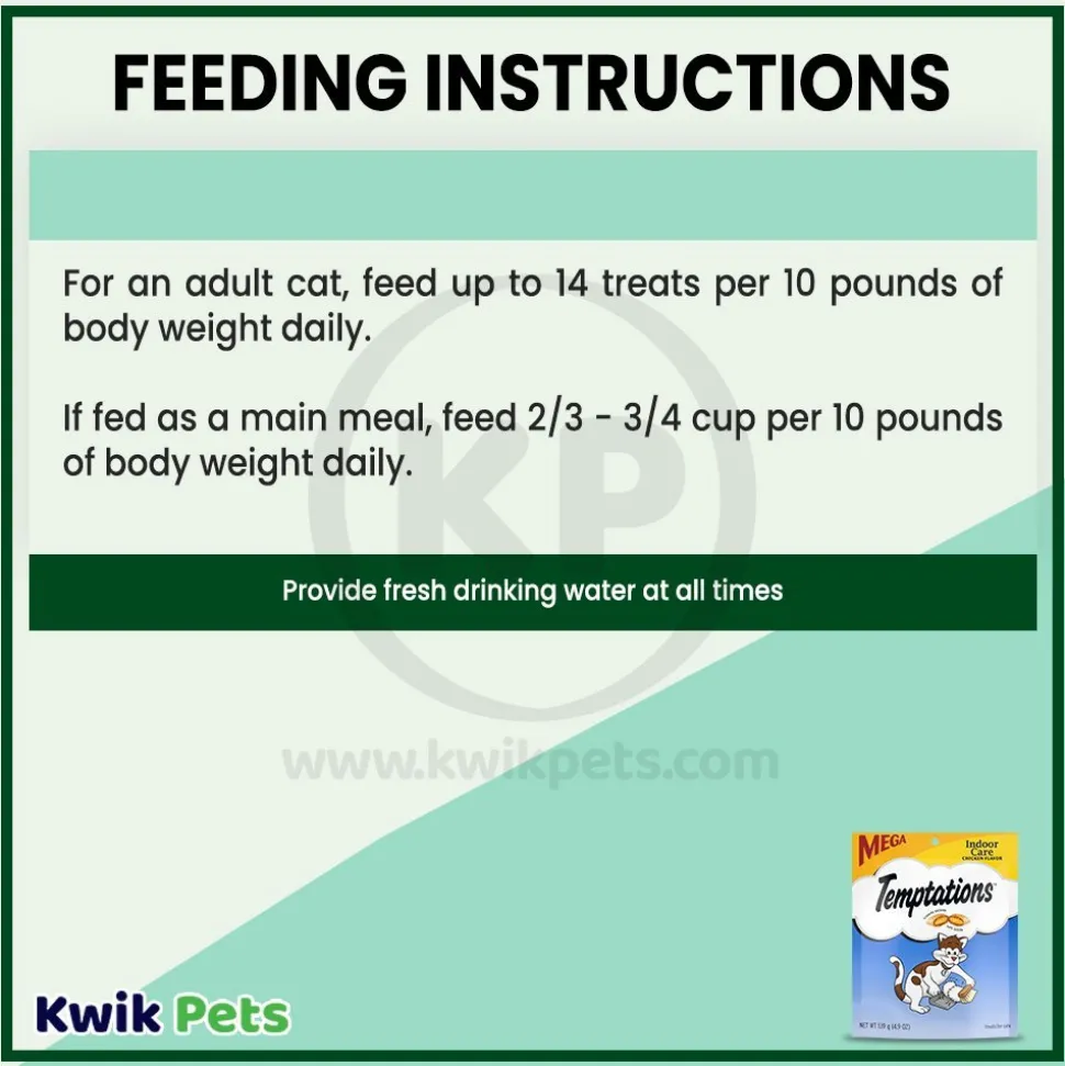 Temptations Indoor Care Crunchy & Soft Adult Cat Treats Chicken 4.9-oz