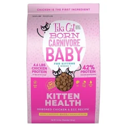 Tiki Pets Cat Born Carnivore Baby Kitten Health Dry Cat Food Deboned Chicken & Egg 5.6-lb