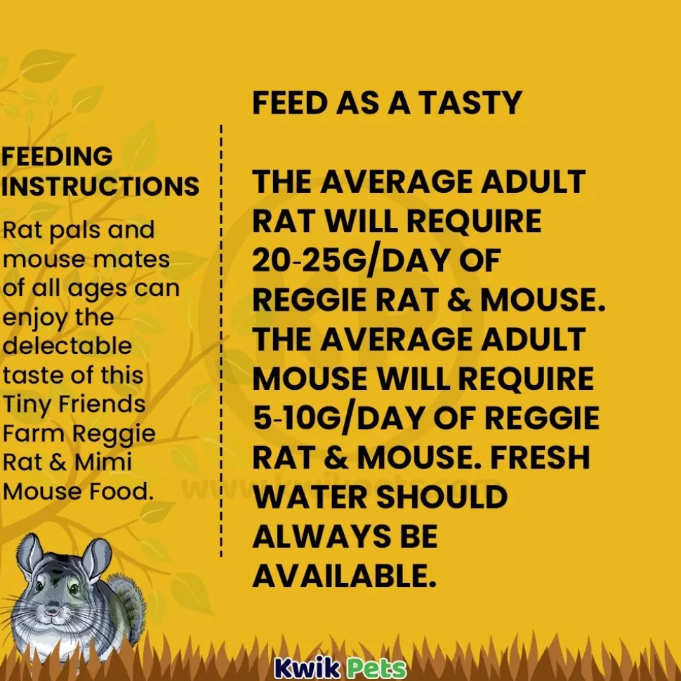 Tiny Friends Farm Reggie Rat & Mimi Mouse Tasty Mix Dry Food 2-lb
