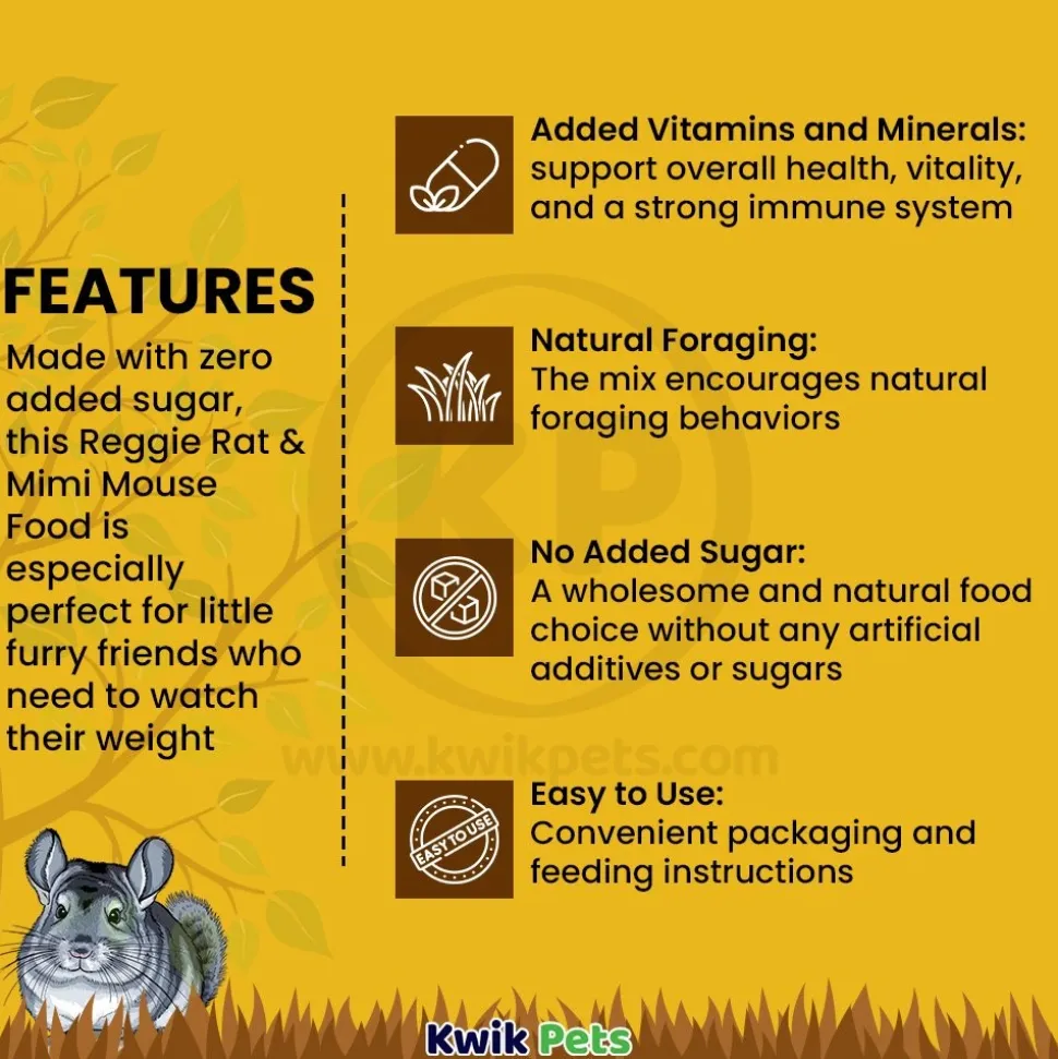 Tiny Friends Farm Reggie Rat & Mimi Mouse Tasty Mix Dry Food 2-lb