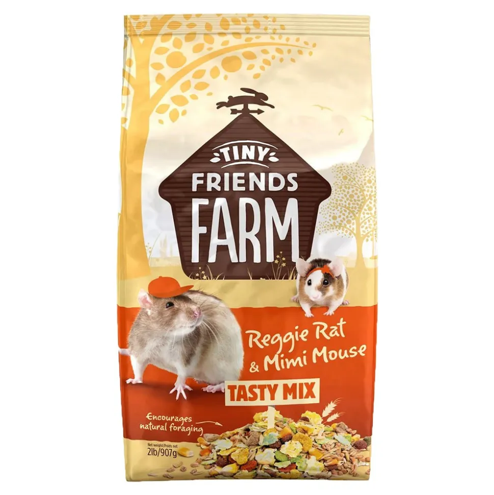 Tiny Friends Farm Reggie Rat & Mimi Mouse Tasty Mix Dry Food 2-lb
