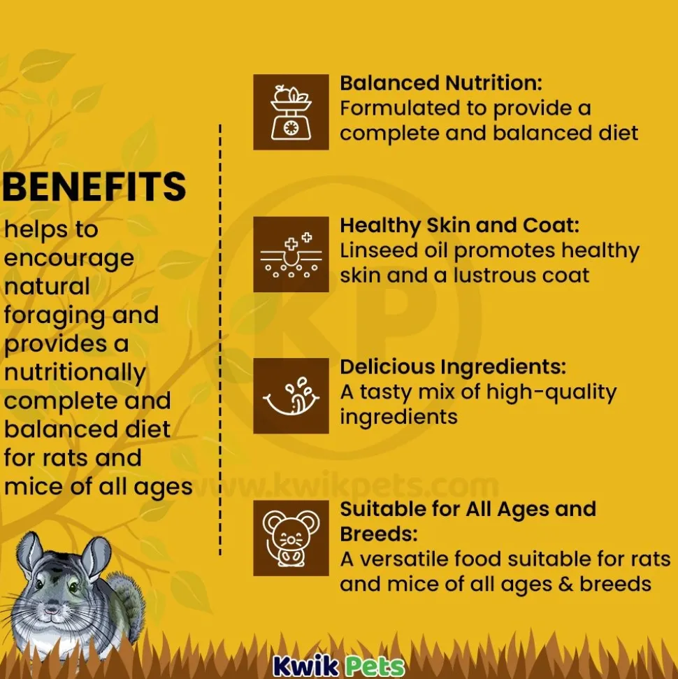 Tiny Friends Farm Reggie Rat & Mimi Mouse Tasty Mix Dry Food 2-lb