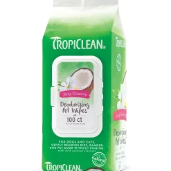 TropiClean Berry + Coconut Tushy & Paw Wipes for Dogs & Cats 100 Count