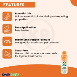 TropiClean Natural Flea & Tick Soothing Shampoo for Dogs 20-oz