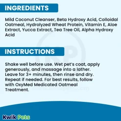 TropiClean OxyMed Anti-Itch Medicated Oatmeal Shampoo for Dogs & Cats 20-oz