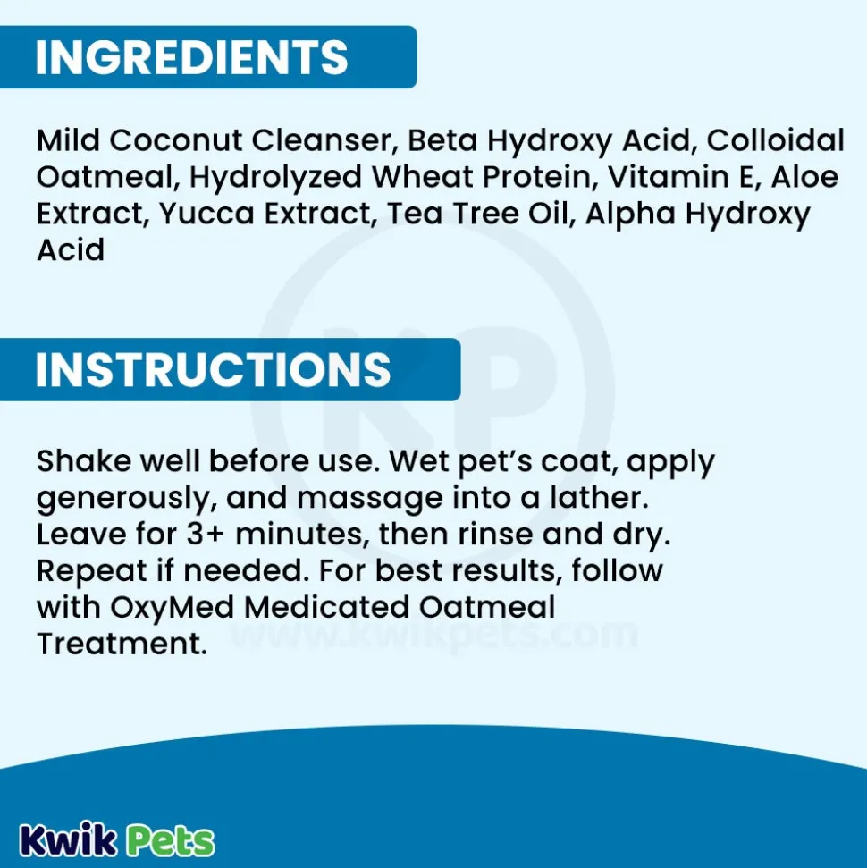 TropiClean OxyMed Anti-Itch Medicated Oatmeal Shampoo for Dogs & Cats 20-oz