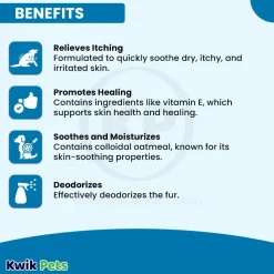 TropiClean OxyMed Anti-Itch Medicated Oatmeal Shampoo for Dogs & Cats 20-oz