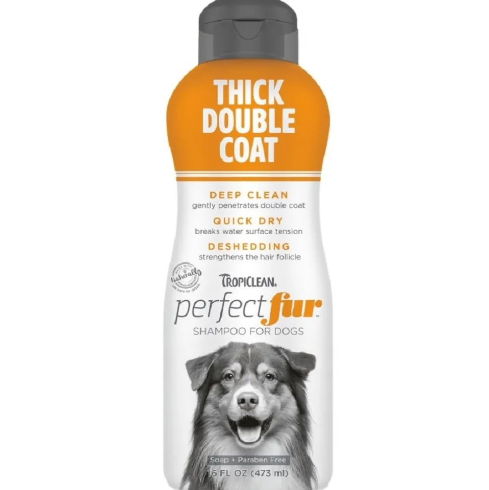 TropiClean PerfectFur Thick Double Coat Shampoo for Dogs 16-oz