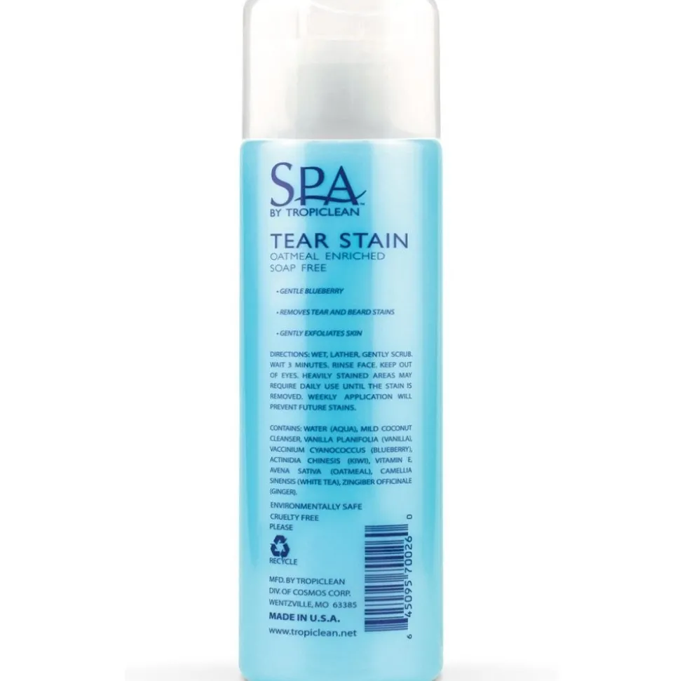 TropiClean Spa Lavish Tear Stain Remover Facial Cleanser for Dogs & Cats 8-oz
