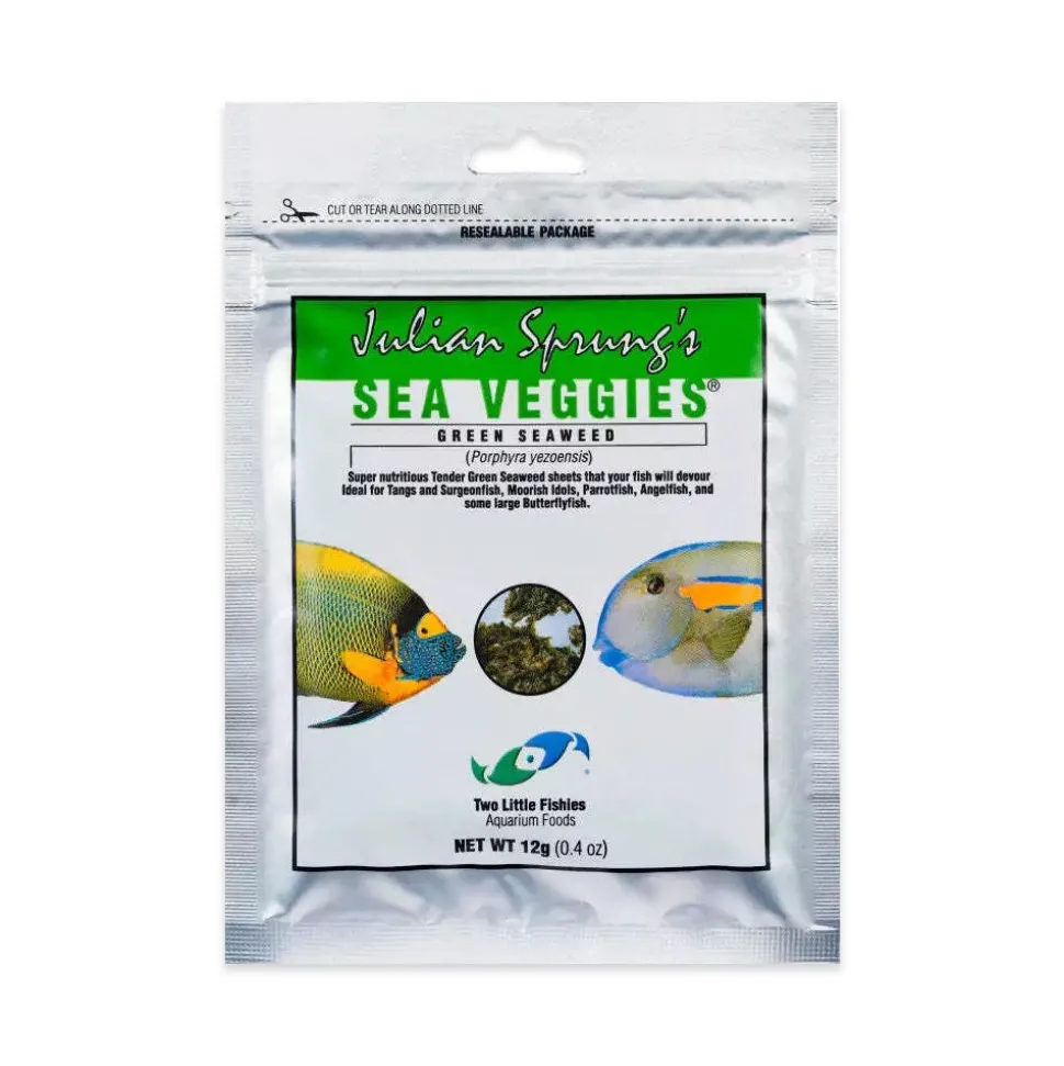 Two Little Fishies Julian Sprung's Seaveggies Green Seaweed Fish Food 0.4-oz