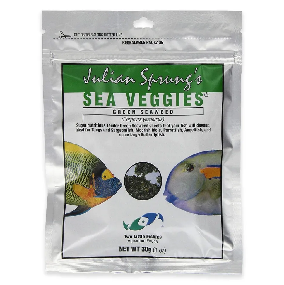 Two Little Fishies Julian Sprung's Seaveggies Green Seaweed Fish Food 1-oz