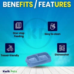 Van Ness Plastics Lightweight Double Dish for Cats Assorted Medium