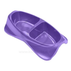Van Ness Plastics Lightweight Double Dish for Cats Assorted Large