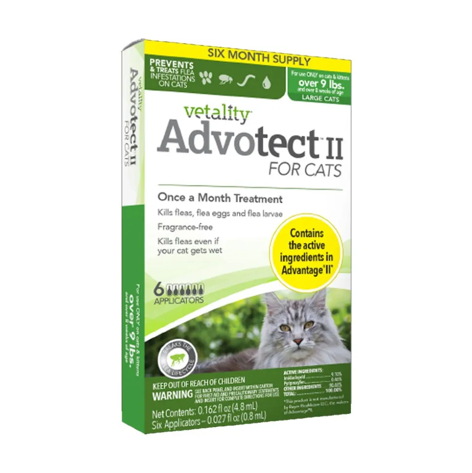 Vetality Advotect II Cat Flea Treatment Over 9-lb