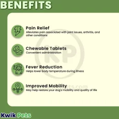 Vetality Canine Aspirin Chewable Tablets 300mg for Large to XL Dogs 120 Count