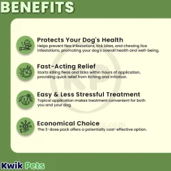 Vetality Firstect Plus Flea & Tick for Extra Large Dogs 89-132 lbs 3 Count