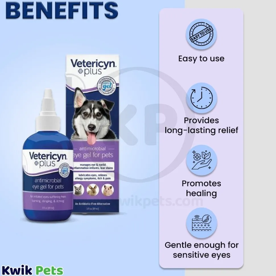 Vetericyn Plus Antimicrobial Eye Gel for Pets 3-oz