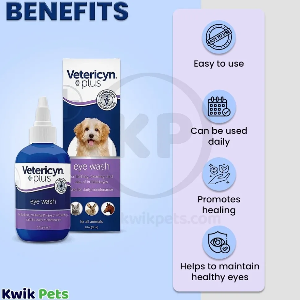Vetericyn Plus Antimicrobial Eye Wash 3-oz