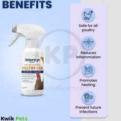 Vetericyn Plus Antimicrobial Poultry Care Birds Spray 8-oz
