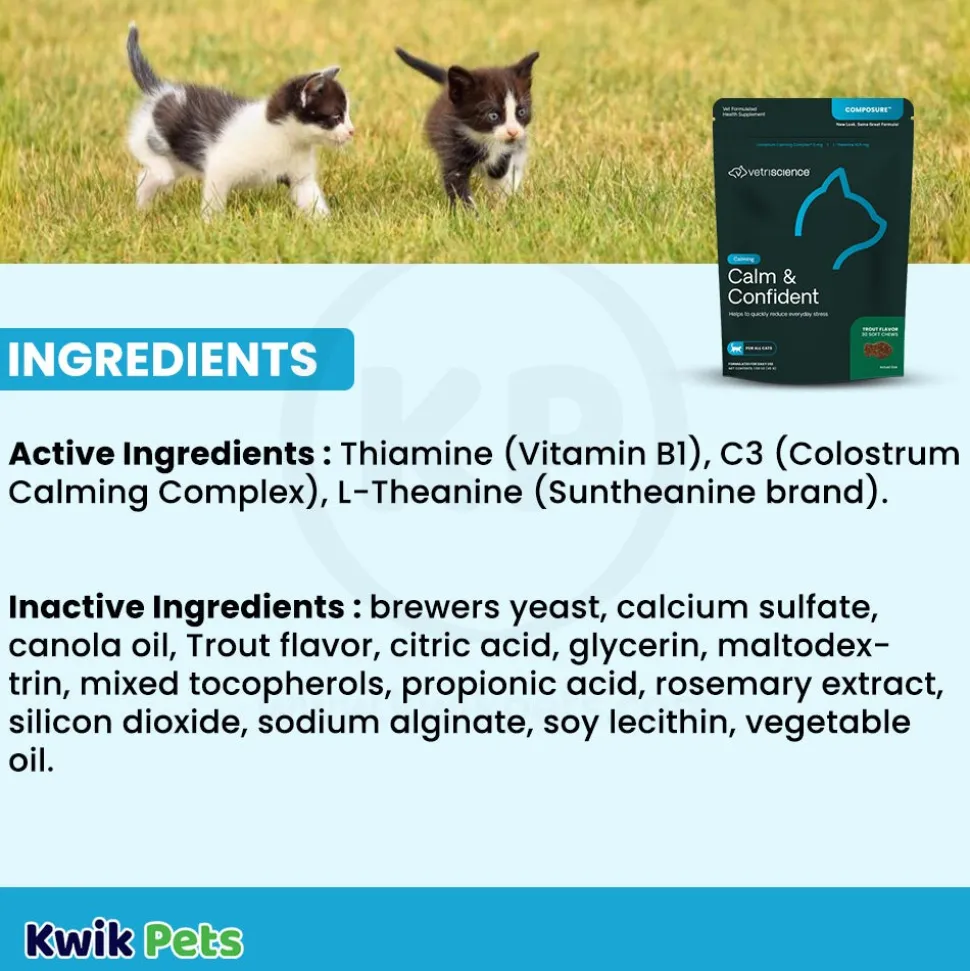 VetriScience Composure Cat Calming Chews Trout Flavor 30 Count