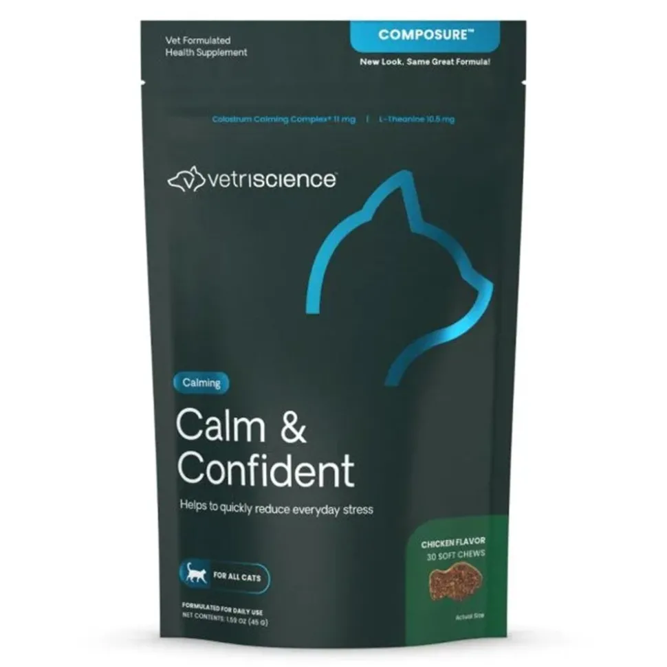 VetriScience Composure Cat Calming Chews Chicken Flavor 30 Count