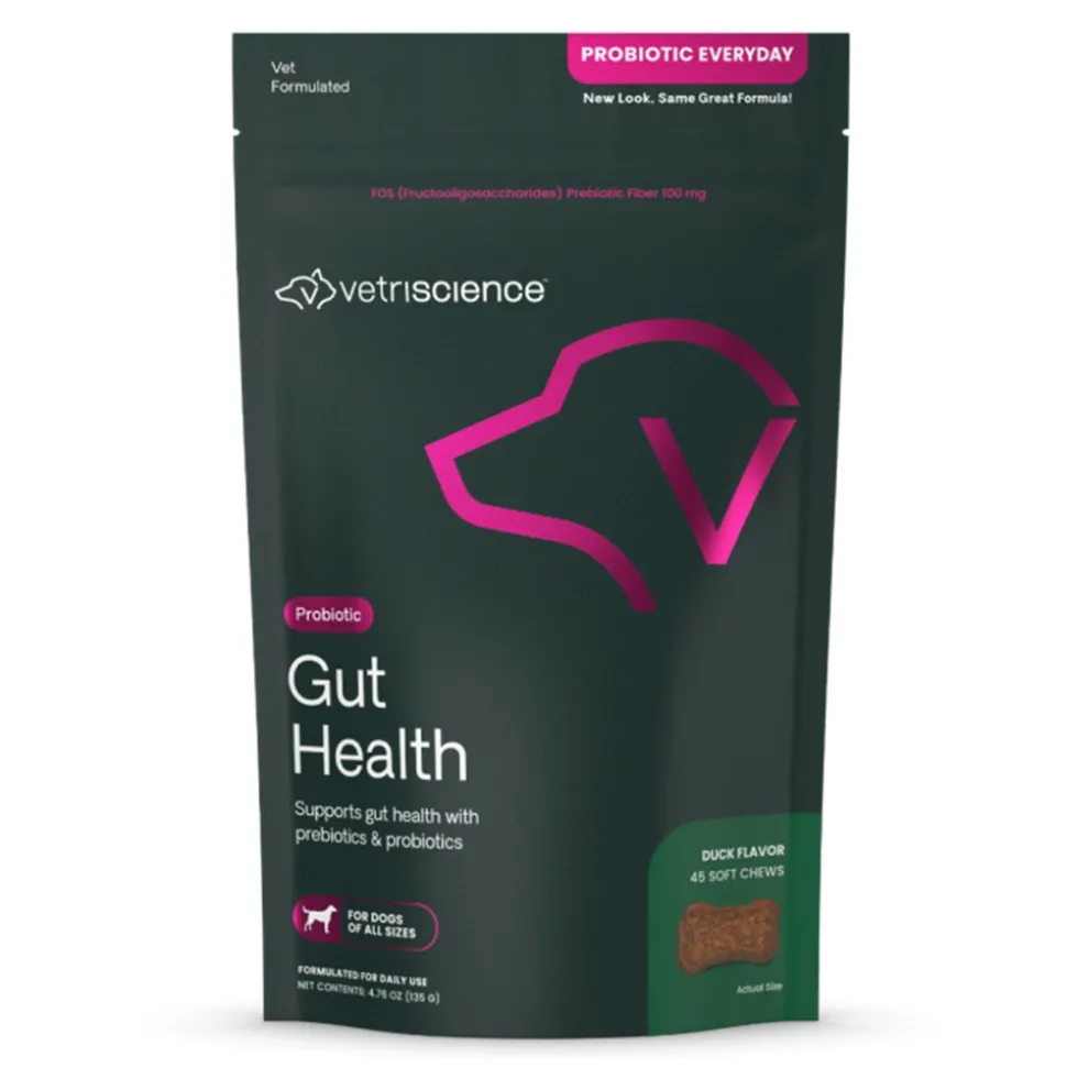 VetriScience Probiotic Everyday Dog Chews Duck Flavor 45 Count