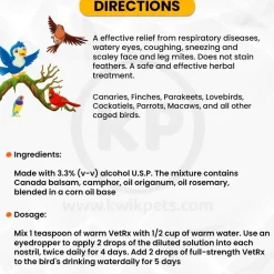 VetRx Caged Bird Remedy Respiratory Support Solution 2-oz