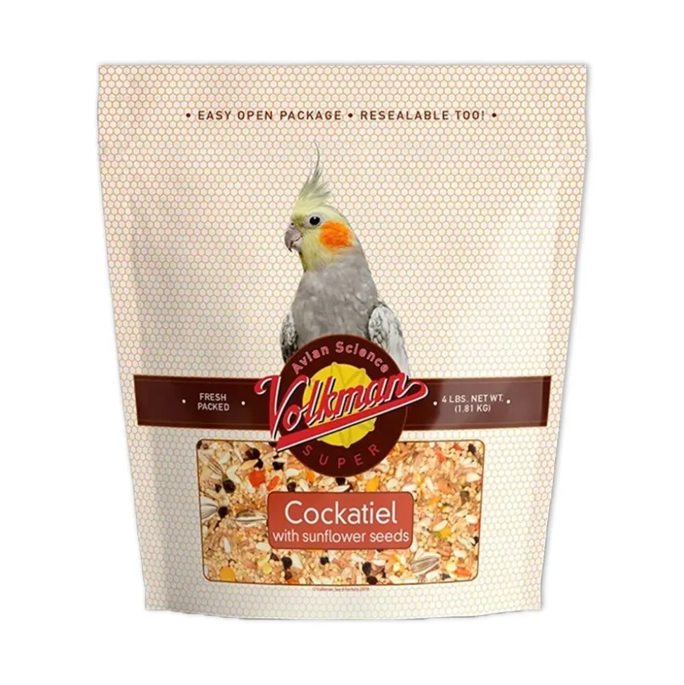 Volkman Seed Company Avian Science Super Cockatiel Bird Treat with Sunflower Seed 4-lb