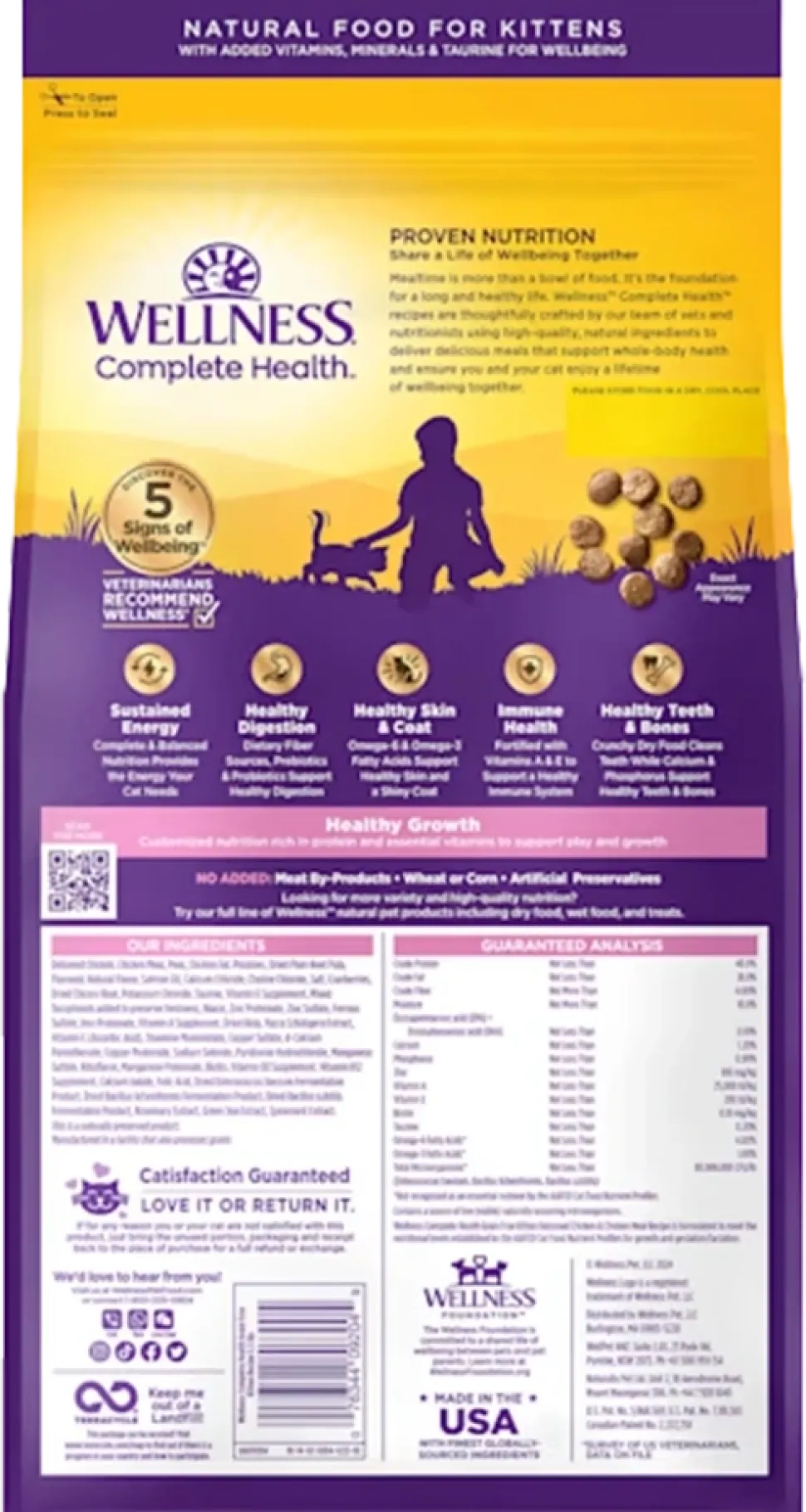 Wellness Complete Health Grain-Free Kitten Dry Cat Food Deboned Chicken & Chicken Meal Recipe 5.5-lb