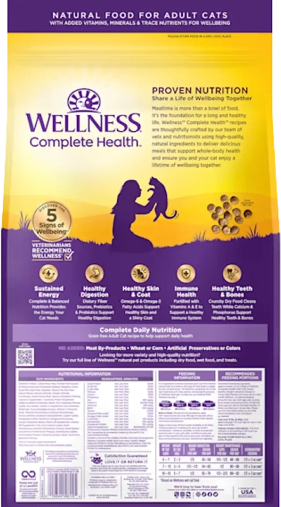 Wellness Complete Health Grain-Free Indoor Healthy Weight Adult Dry Cat Food Deboned Chicken & Turkey Meal Recipe 5.5-lb