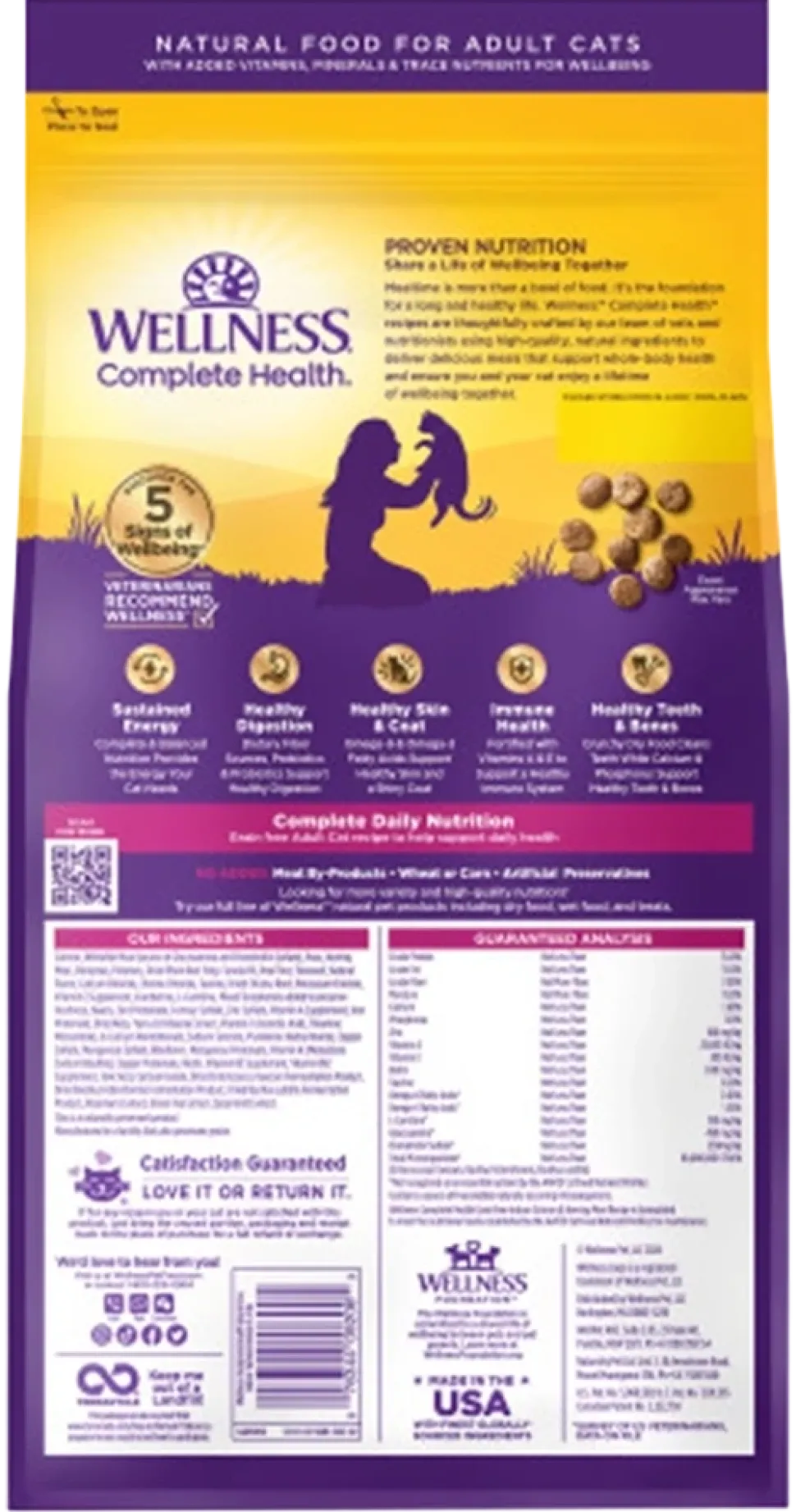 Wellness Complete Health Grain-Free Indoor Adult Dry Cat Food Salmon & Herring Meal Recipe 5.5-lb