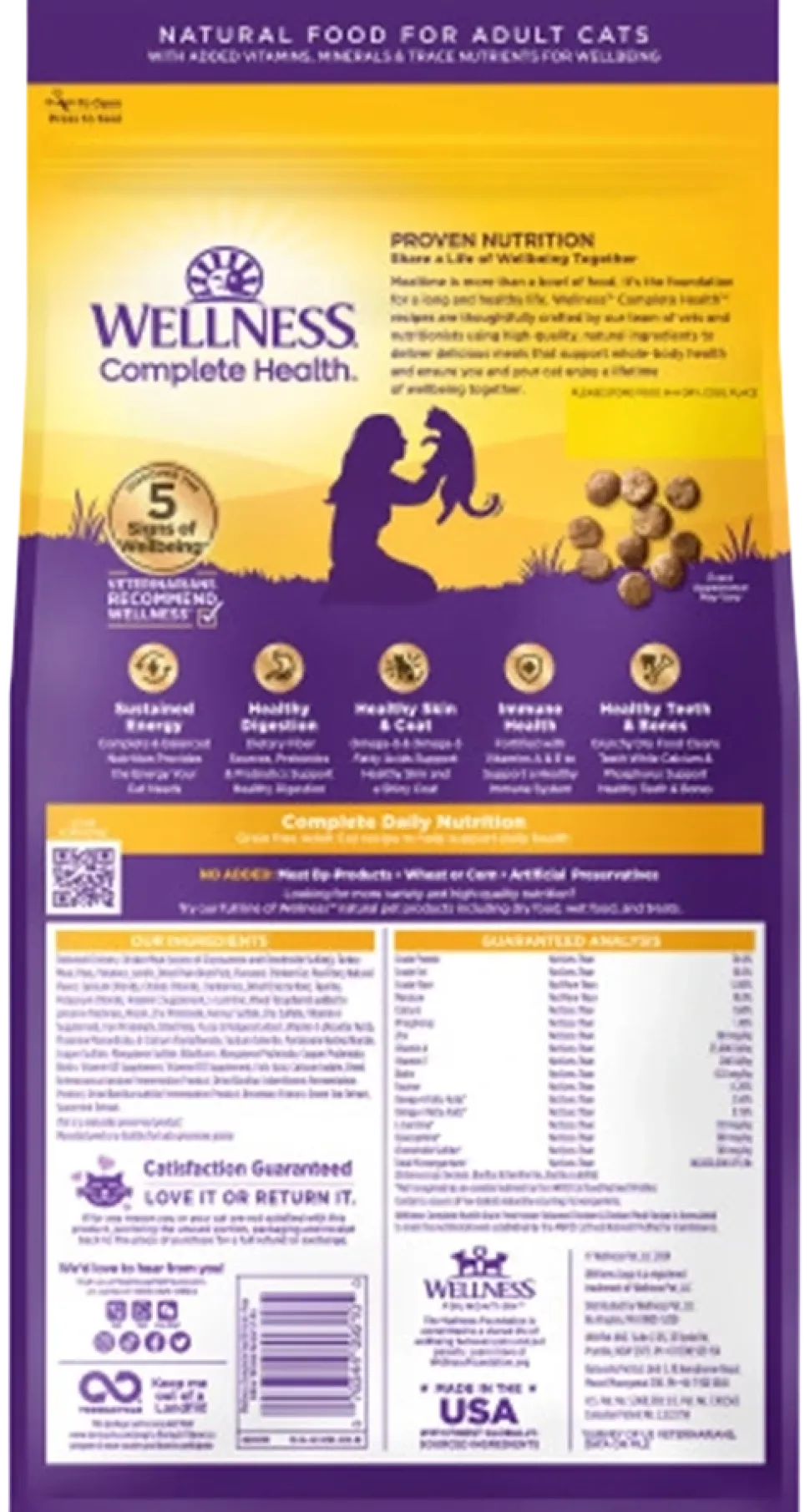 Wellness Complete Health Grain-Free Indoor Adult Dry Cat Food Deboned Chicken & Chicken Meal Recipe 5.5-lb
