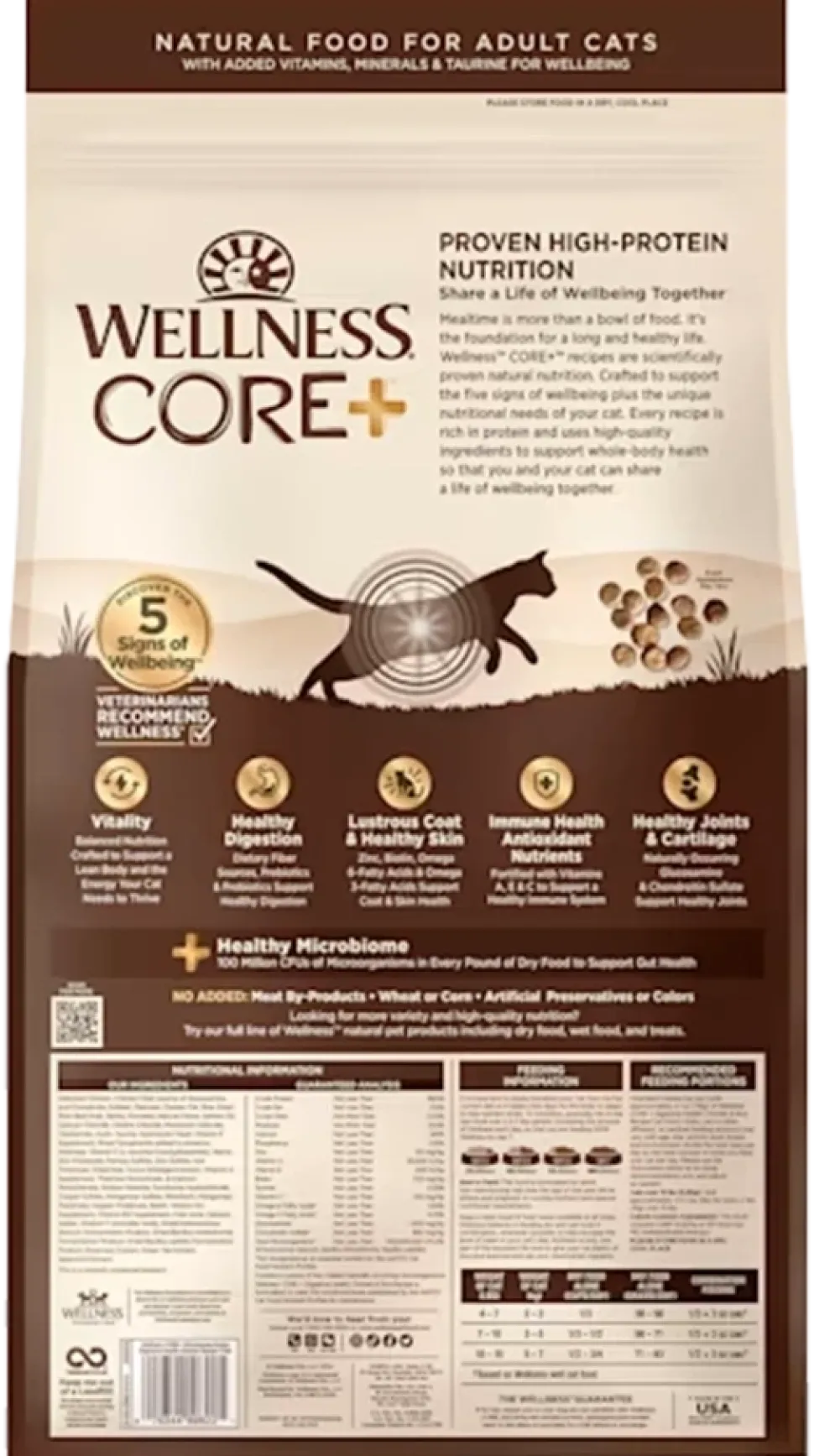 Wellness CORE+ Grain-Free Indoor Adult Dry Cat Food Deboned Chicken, Turkey & Chicken Meal Recipe 5-lb