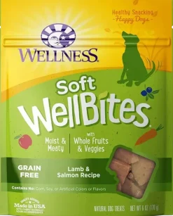 Wellness Soft WellBites Grain-Free Natural Dog Treats Lamb & Salmon 6-oz
