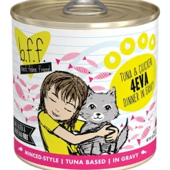 Weruva B.F.F. Minced Tuna & Chicken 4Eva Dinner in Gravy Wet Cat Food 10-oz