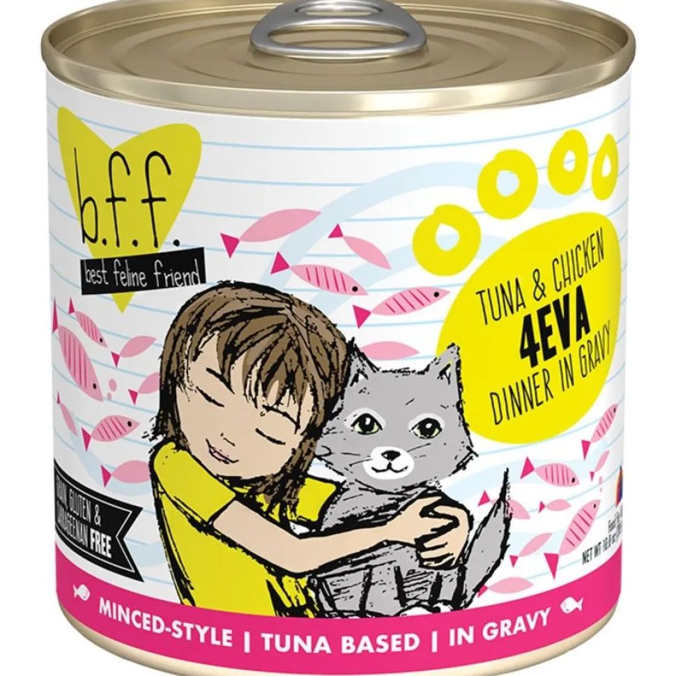Weruva B.F.F. Minced Tuna & Chicken 4Eva Dinner in Gravy Wet Cat Food 10-oz