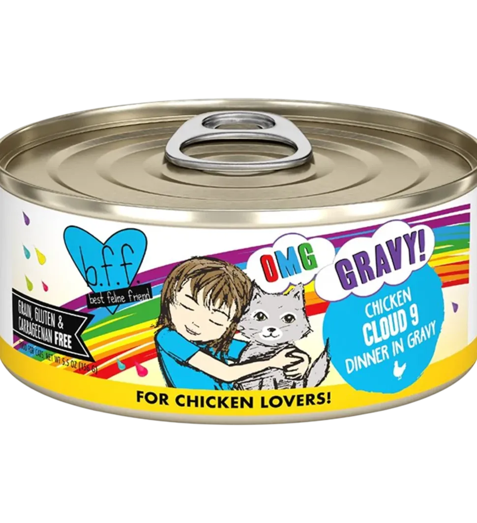 Weruva B.F.F. OMG Chicken Cloud 9 Dinner in Gravy Wet Cat Food 5.5-oz