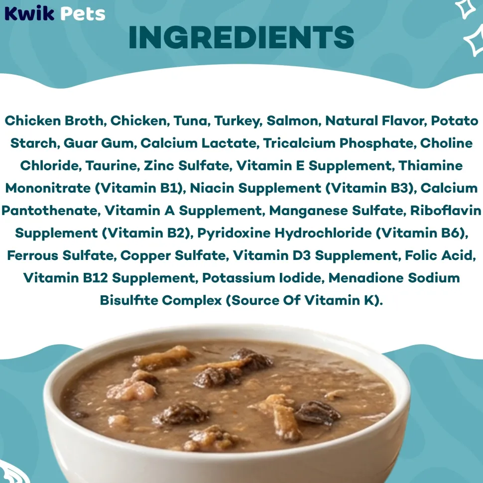 Weruva B.F.F. OMG Chicken, Turkey & Salmon Purr-Fect Plannin'! Dinner in Gravy Wet Cat Food Pouches 2.8-oz