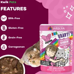 Weruva B.F.F. OMG Tuna & Duck Devour Me Dinner in Gravy Wet Cat Food Pouches 3-oz