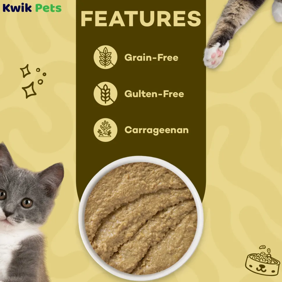Weruva B.F.F. PLAY Paté Chicken & Turkey Topsy Turvy Dinner in a Hydrating Purée Wet Cat Food 2.8-oz
