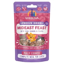 Weruva Mideast Feast Grain-Free Freeze Dried Cat Food Tuna, Salmon & Tilapia 1-oz