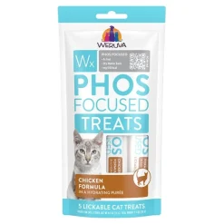 Weruva Wx Phos Focused Lickable Cat Treats Chicken Formula in Hydrating Purée 0.5-oz Tubes 5 count