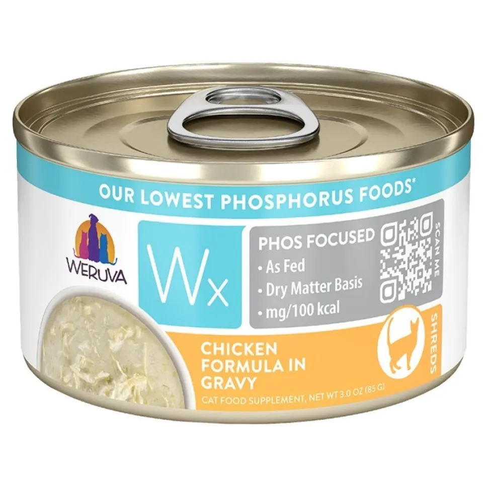 Weruva Wx Phos Focused Wet Cat Food Chicken Formula in Gravy 3-oz