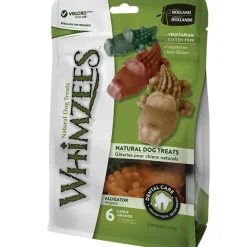 Whimzees Alligator Natural Dental Dog Treats Large 6 Count 12.7-oz