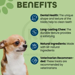 Whimzees Brushzees Natural Dental Dog Treats Small 24 Count 12.7-oz