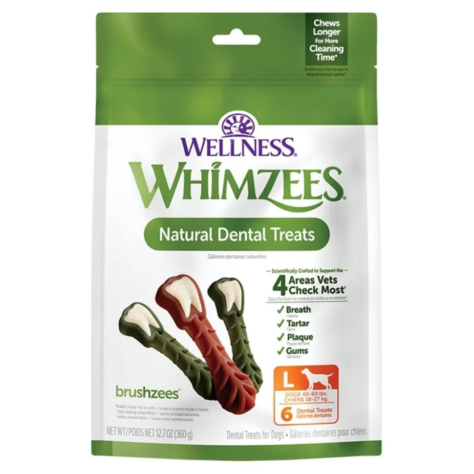 Whimzees Freshzees Natural Dental Dog Treats Large 6 Count 12.7-oz